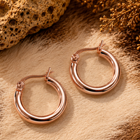 Golden Hour Hoop Earring in Rose Gold