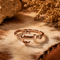 Anchored Soul Ring in Rose Gold