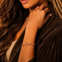Anchored Soul Pavé Bangle in Rose Gold