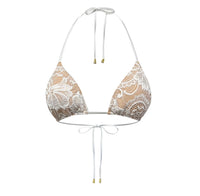 Triangle Top in White Lace/Nude (other colors available)