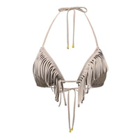 Fringe Triangle Top in Desert Taupe