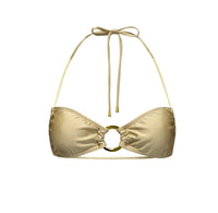 Basic Beach Drea Ring Center Top in Shiny Champagne