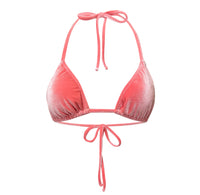 Triangle Top in Coral Velvet
