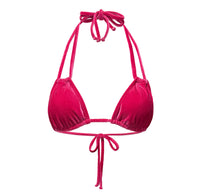 Double String Top in Fuchsia Velvet (Other colors available)