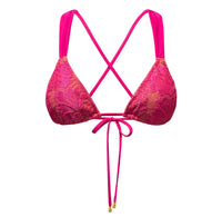 Juliette Top in Fuchsia Lace/Nude