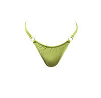 Brazilian Bottom with Gold Rings in Shiny Kiwi (other colors and styles available)