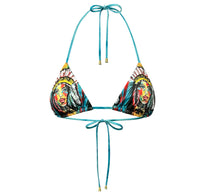 Reversible Native American/Turquoise Stone Triangle Top