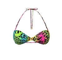 Ayla Sliding Bandeau Top in Neon Leopard
