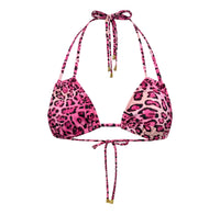 Double String Top in Pink Leopard
