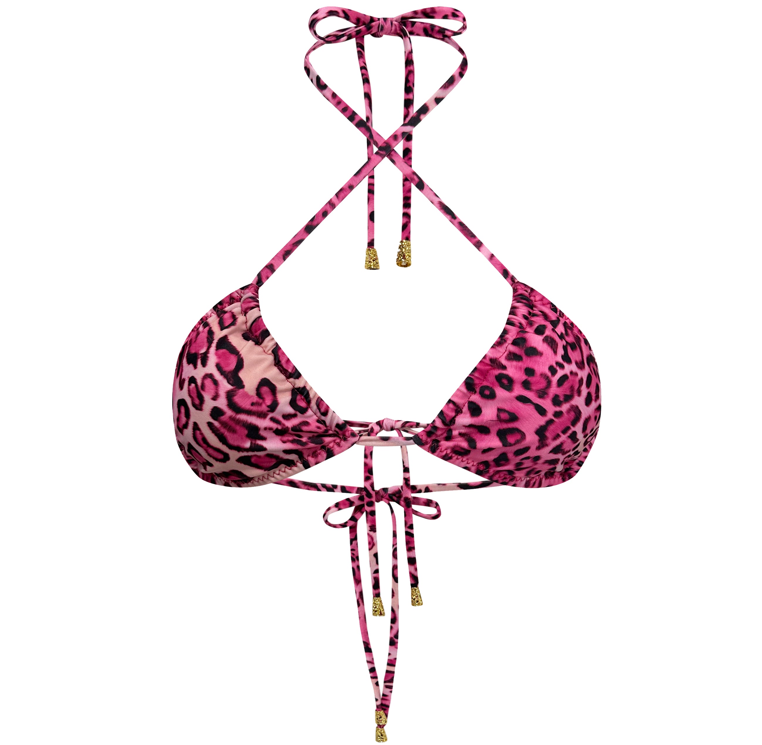 Double String Top in Pink Leopard – nsaswim-store