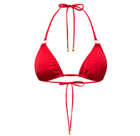 Triangle Top with Gold Rings in Ultra Soft True Red Fabric