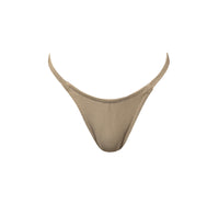 Basic Beach Brazilian Bottom in Ribbed Taupe