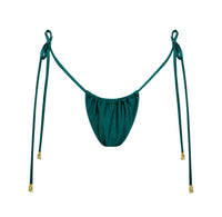 Basic Beach Abbie Tie Bottom in Shiny Aqua Marine