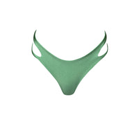 Basic Beach Cutout Side Seamless Bottom in Shiny Leprechaun
