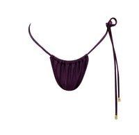 Abbie One Tie Bottom in Shiny Eggplant (other colors available)