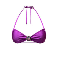 Ayla Top in Shiny Magenta w/ Removable Crystal Concho