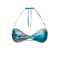 Ayla Sliding Bandeau Top in Turquoise Marble