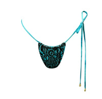 Abbie One Tie Bottom in Turquoise Tooled