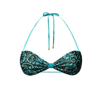 Ayla Sliding Bandeau Top in Turquoise Tooled