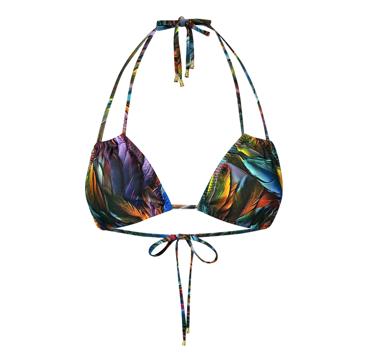 Chain String Top Double String Top in Vibrant Feathers – NSA Swim