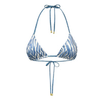 Reversible Watercolor Zebra/Blue Jean Triangle Top